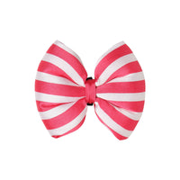 Beboji Girls In Pink Stripe Neck Tie  | Detachable & Adjustable Pet Dog Bow tie-S
