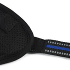 zigly black breathable mesh strap with blue and grey reflective accents