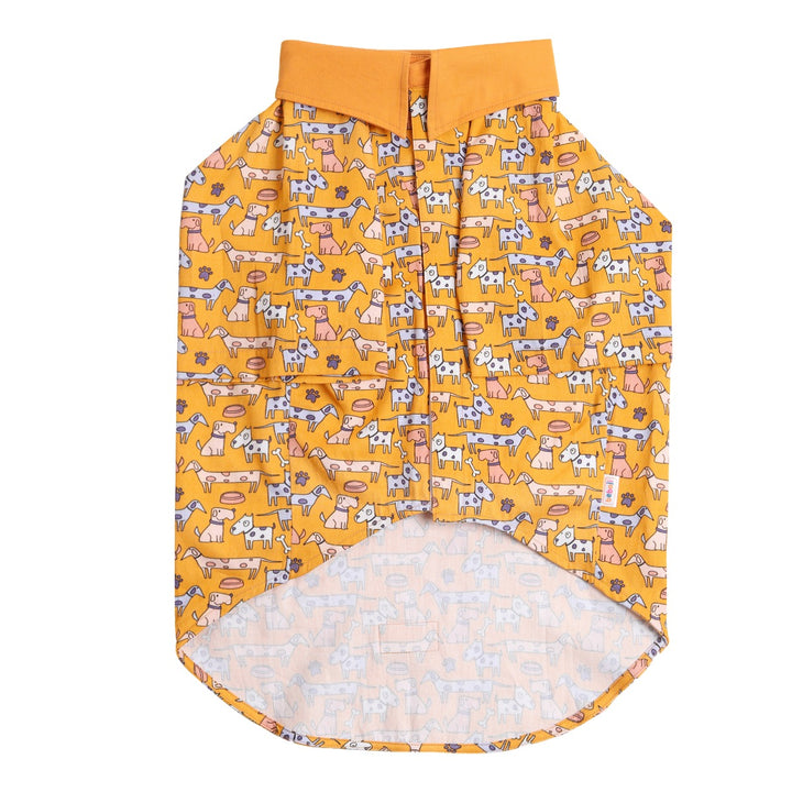 beboji Pack Of Dogs Orange Collar Shirt