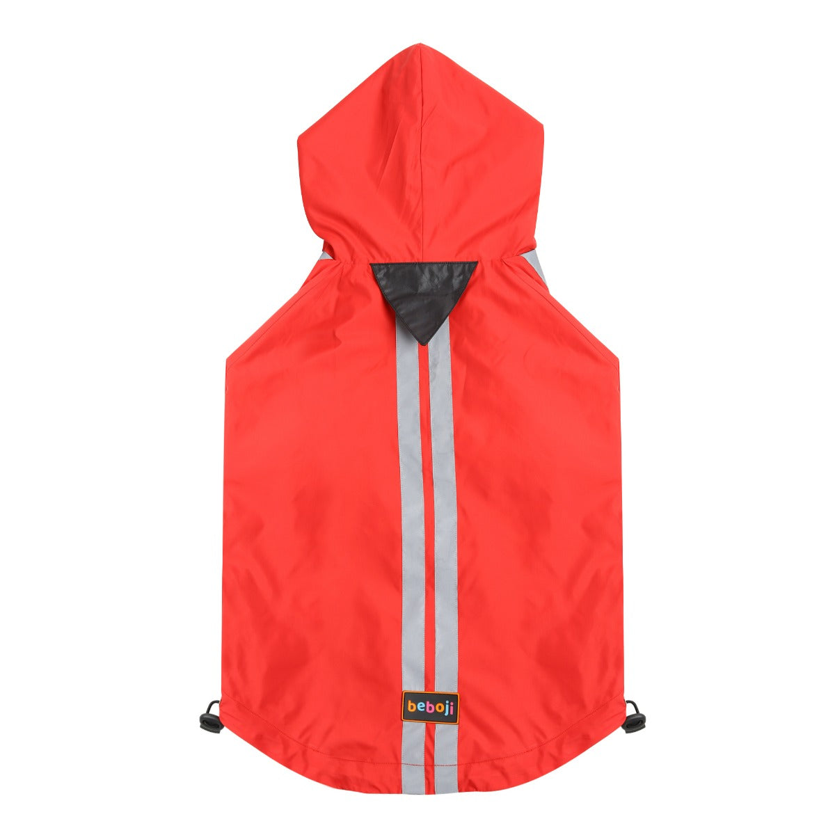 beboji Jacket Style Reflective Raincoat for Dogs with Hoodie - Red-S