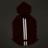 beboji Jacket Style Reflective Raincoat for Dogs with Hoodie - Red-S