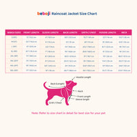 beboji Jacket Style Reflective Raincoat for Dogs with Hoodie - Red-S