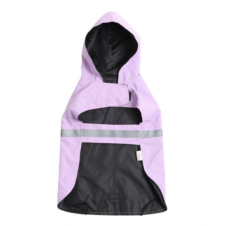 beboji Reflective Raincoat for Dogs with Hoodie -Purple-S
