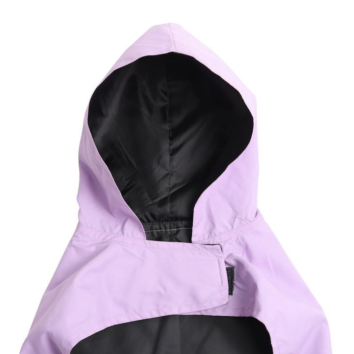 beboji Reflective Raincoat for Dogs with Hoodie -Purple-S