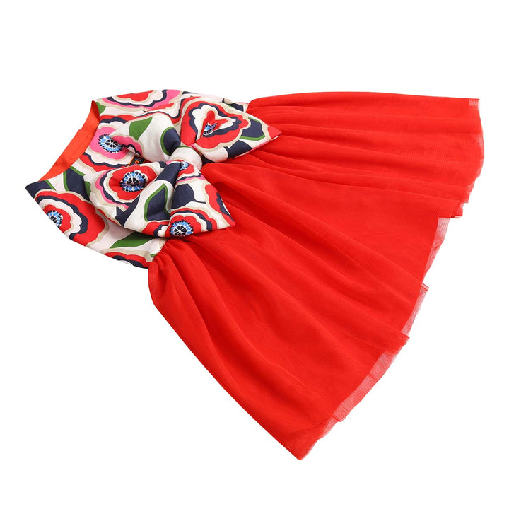 beboji Big Bow Flare Dog Frock