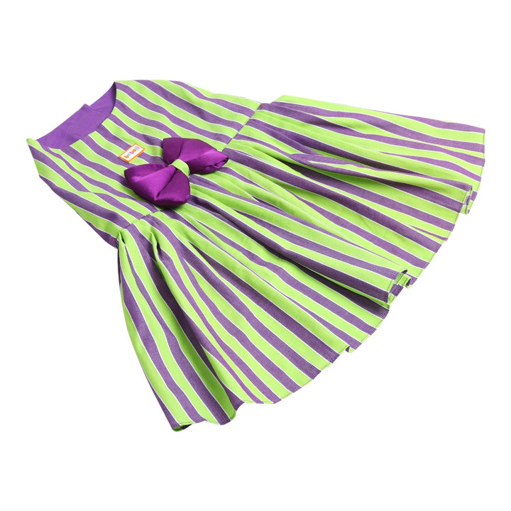 beboji-grassy-stripe-flare-dog-frock