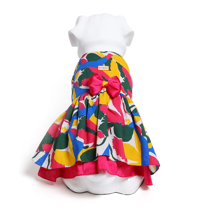 beboji-vibrant-printed-pink-flare-dog-frock