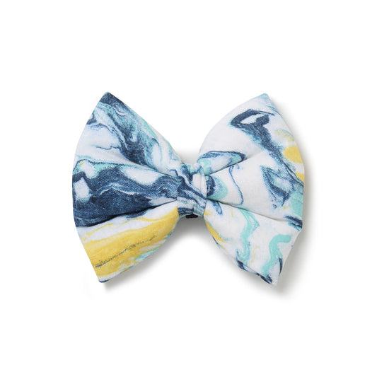 ZL Marble Print Ribbon Cat Bow Tie
