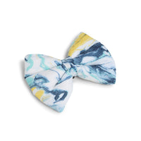 ZL Marble Print Ribbon Dog Bow Tie