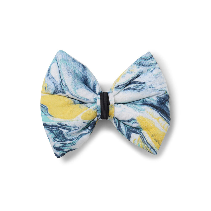ZL Marble Print Ribbon Dog Bow Tie