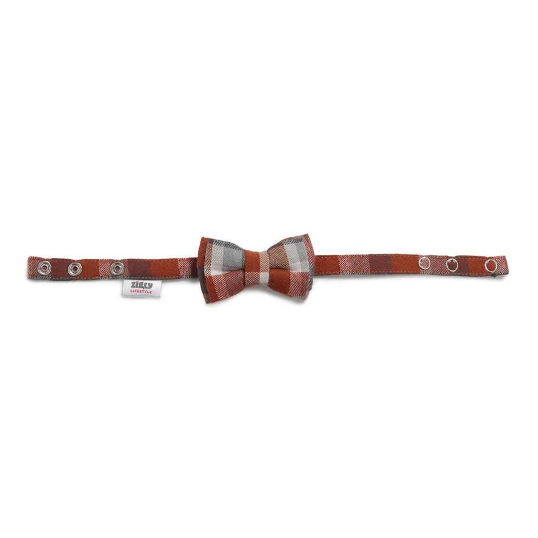 Zl Chocolatey Check Dog & Cat Bow-Tie-Small