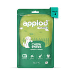 Zigly Applod dog treats pack of 3 spinach and chicken chew sticks with soft chew, oven baked