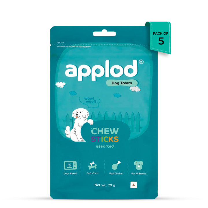 Applod Soft Mix Chew Sticks Dog Treat  - 70g