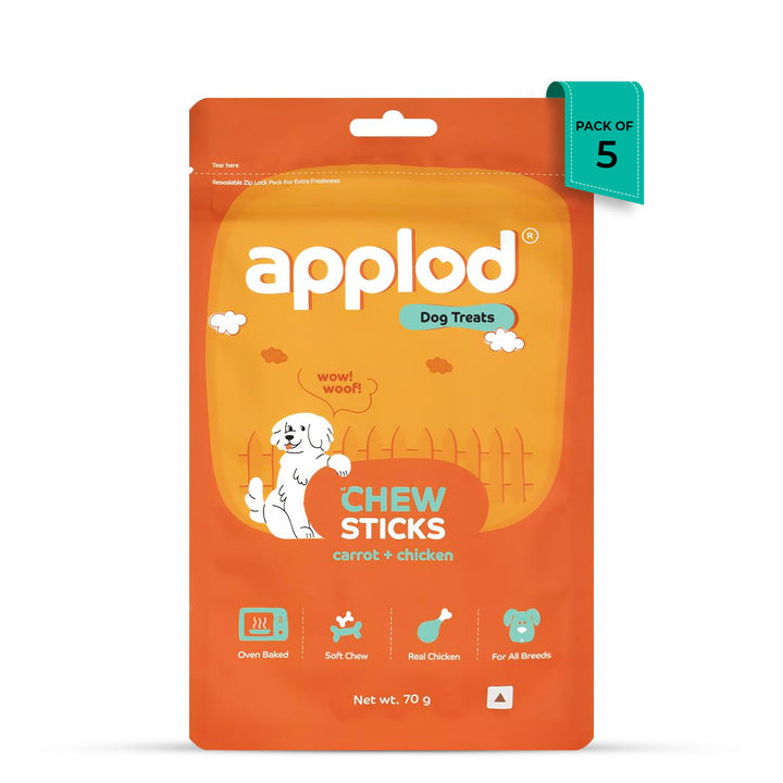 Applod Soft Carrot Chew Sticks Dog Treat  - 70g