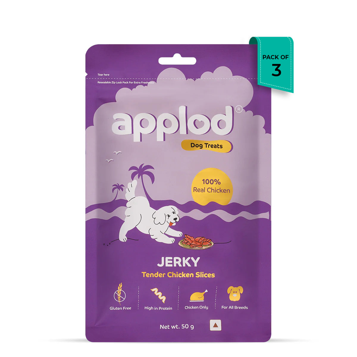 Applod Tender Chicken Slices Dog Treat - 50g