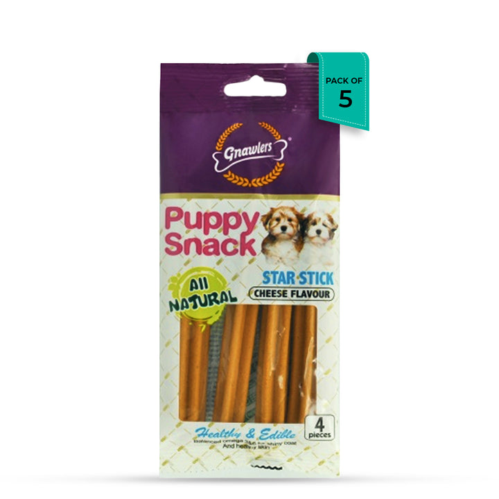 Gnawlers Puppy Snack Star Stick Lamb Flavor Puppy Treat - 80g