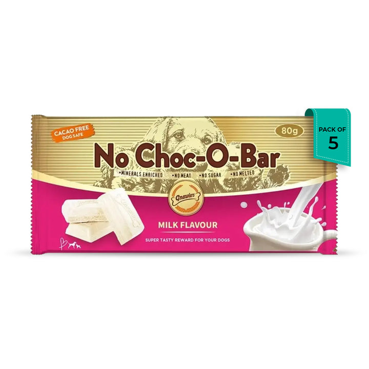 Gnawlers No Choc-O-Bar Milk Flavour Dog Treat – 80g
