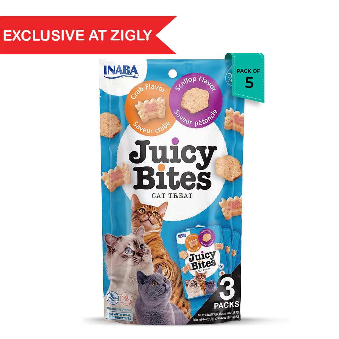 Inaba Juicy Bites Scallop N Crab Flavor Cat Treat - 33.9g