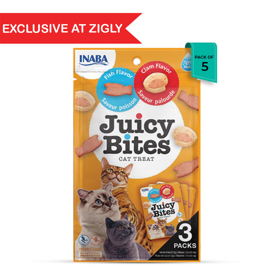 Inaba Juicy Bites Fish N Clam Flavor Cat Treat - 33.9g