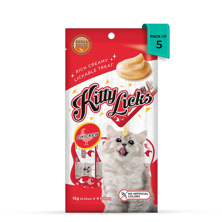 Rena Kitty Licks Chicken Flavor Cat Treat -60g Tubes