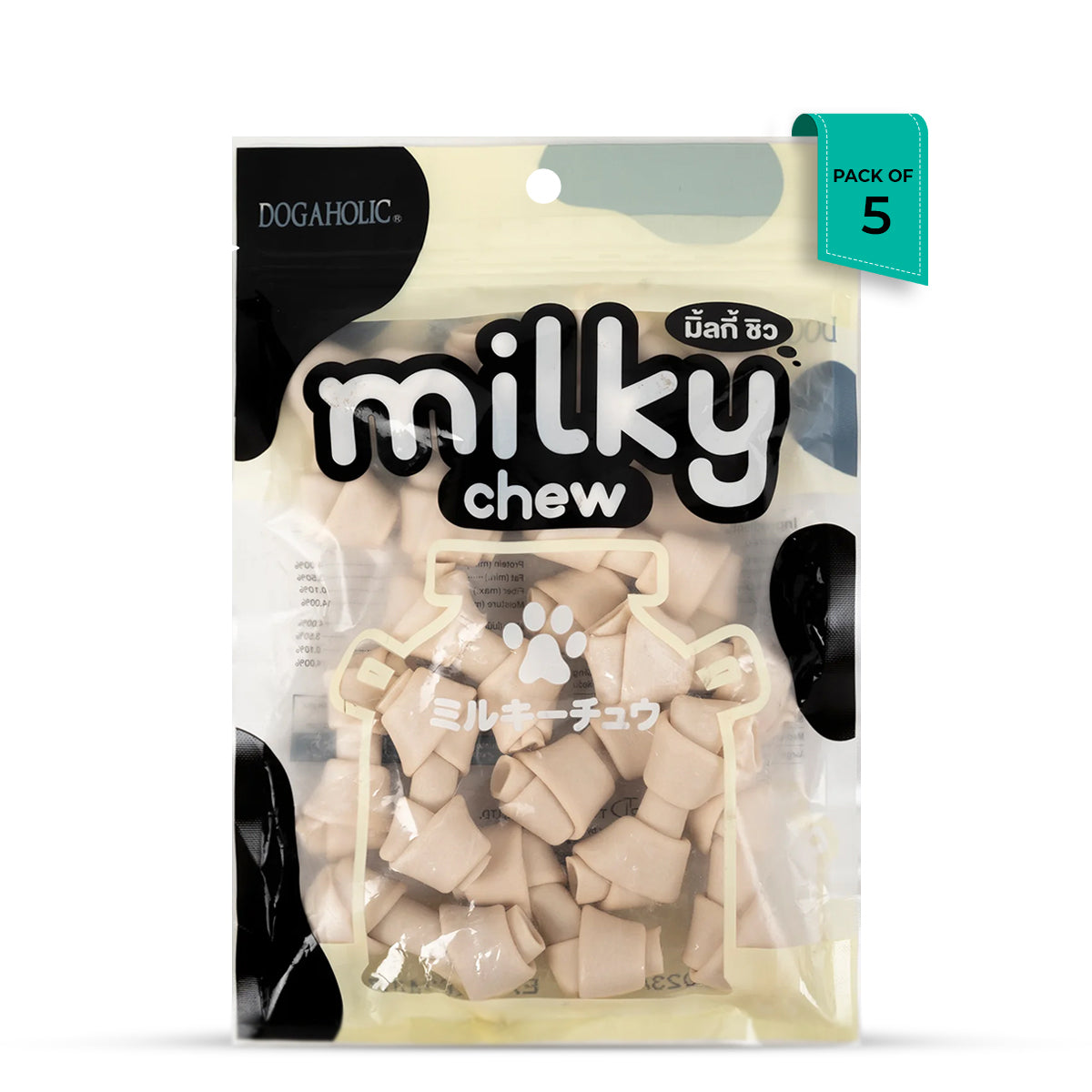 Dogaholic Milky Chew Bone Dog Treat - 15 pieces