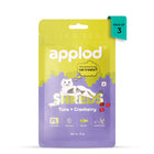Zigly Applod cat treats pack of 3 with tuna and cranberry, oven baked gluten free real fish