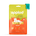 Applod Shreds Chicken cat treats pack of 5, oven baked, gluten free, real chicken, added taurine by zigly