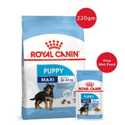 Royal Canin Maxi Puppy Dry Food 220g + Maxi Puppy Wet Pouch 140g - Zigly