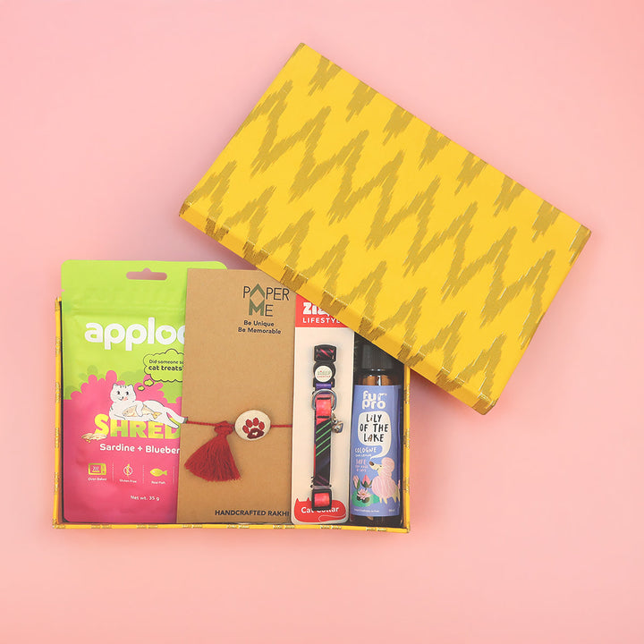 Zigly Lifetime Paw-mise Cat Rakhi Hamper