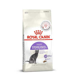 Royal Canin Sterilised 37 adult dry cat food packaging available on zigly