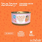 Schesir Baby Kitten Wholefood, Chicken and Salmon Kitten Wet Food - 70g