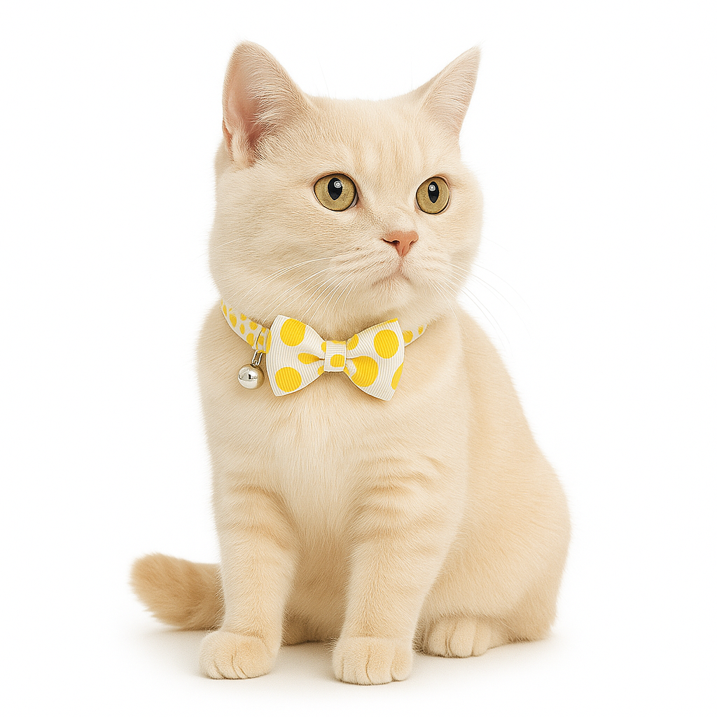 ZL Sunny Dot Bell & Bow Cat Collar