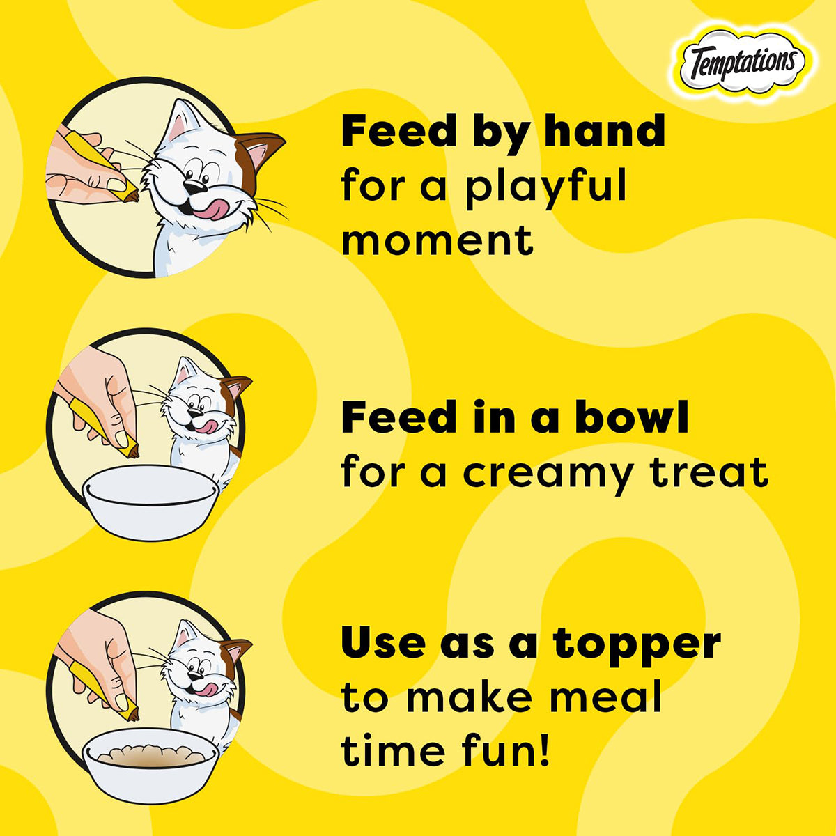 Temptations Creamy Purrrr-ee Chicken and Tuna Flavour Meaty Cat Treat - 48 gm (12 gm x 4 Pcs)