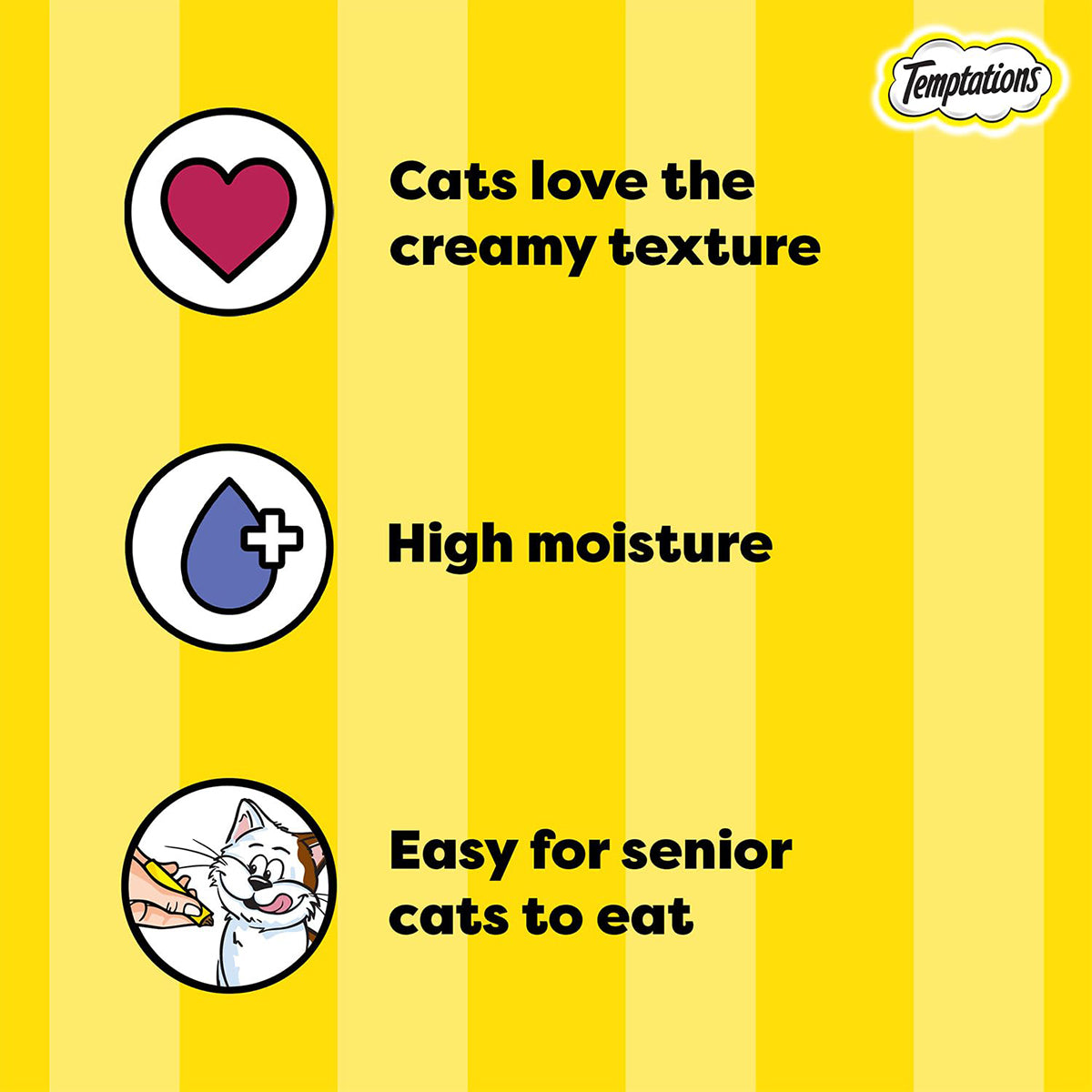 Temptations Creamy Purrrr-ee Chicken and Tuna Flavour Meaty Cat Treat - 48 gm (12 gm x 4 Pcs)