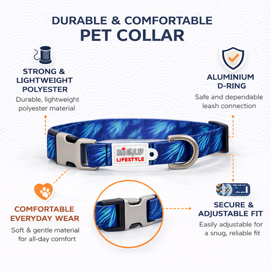 Zigly Lifestyle Tropical Drift Adjustable Dog Collar