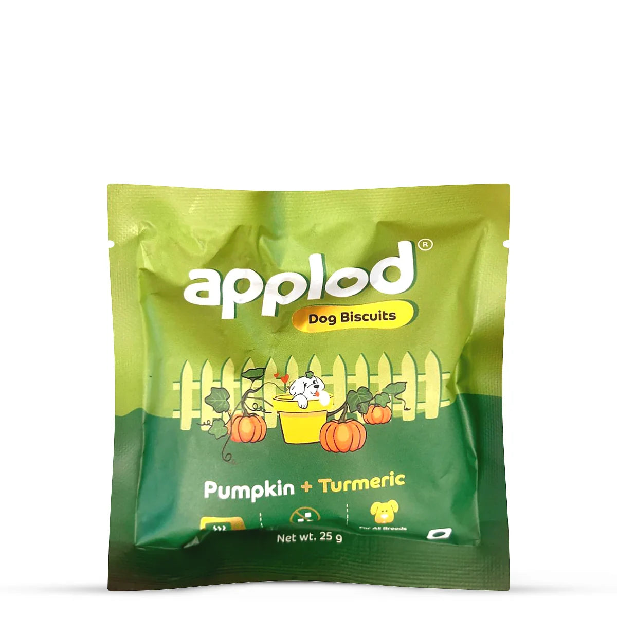 Applod Pumpkin Dog Biscuit with Turmeric - 25g (Sample) - Zigly