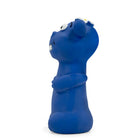 Zigly blue cartoon dog squeaker toy for pets, upright with white and yellow accents