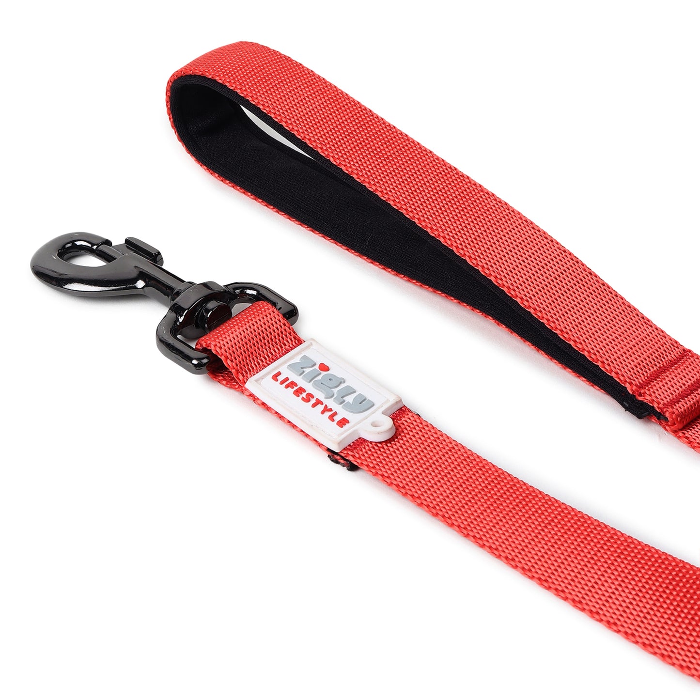 ZL Classic Padded Dog Leash – Red 