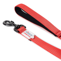ZL Classic Padded Dog Leash – Red 