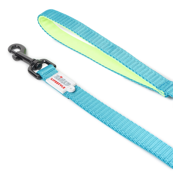 ZL Classic Padded Dog Leash – Neon Green