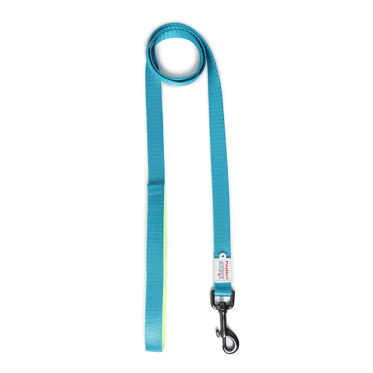 ZL Classic Padded Dog Leash – Neon Green