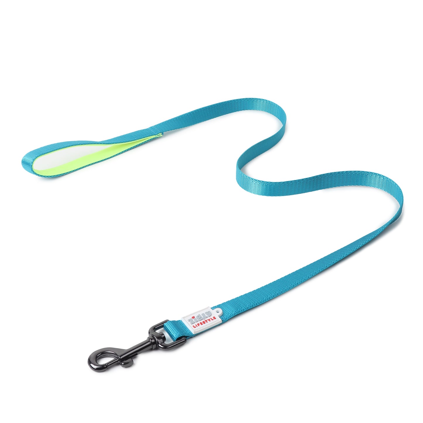 ZL Classic Padded Dog Leash – Neon Green