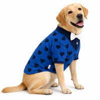 ZL Love Stitch Blue Heart Tux Dog T-Shirt