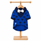 ZL Love Stitch Blue Heart Tux Dog T-Shirt