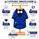 ZL Love Stitch Blue Heart Tux Dog T-Shirt