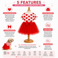 ZL Love Stitch Ruby Heart Dog Dress