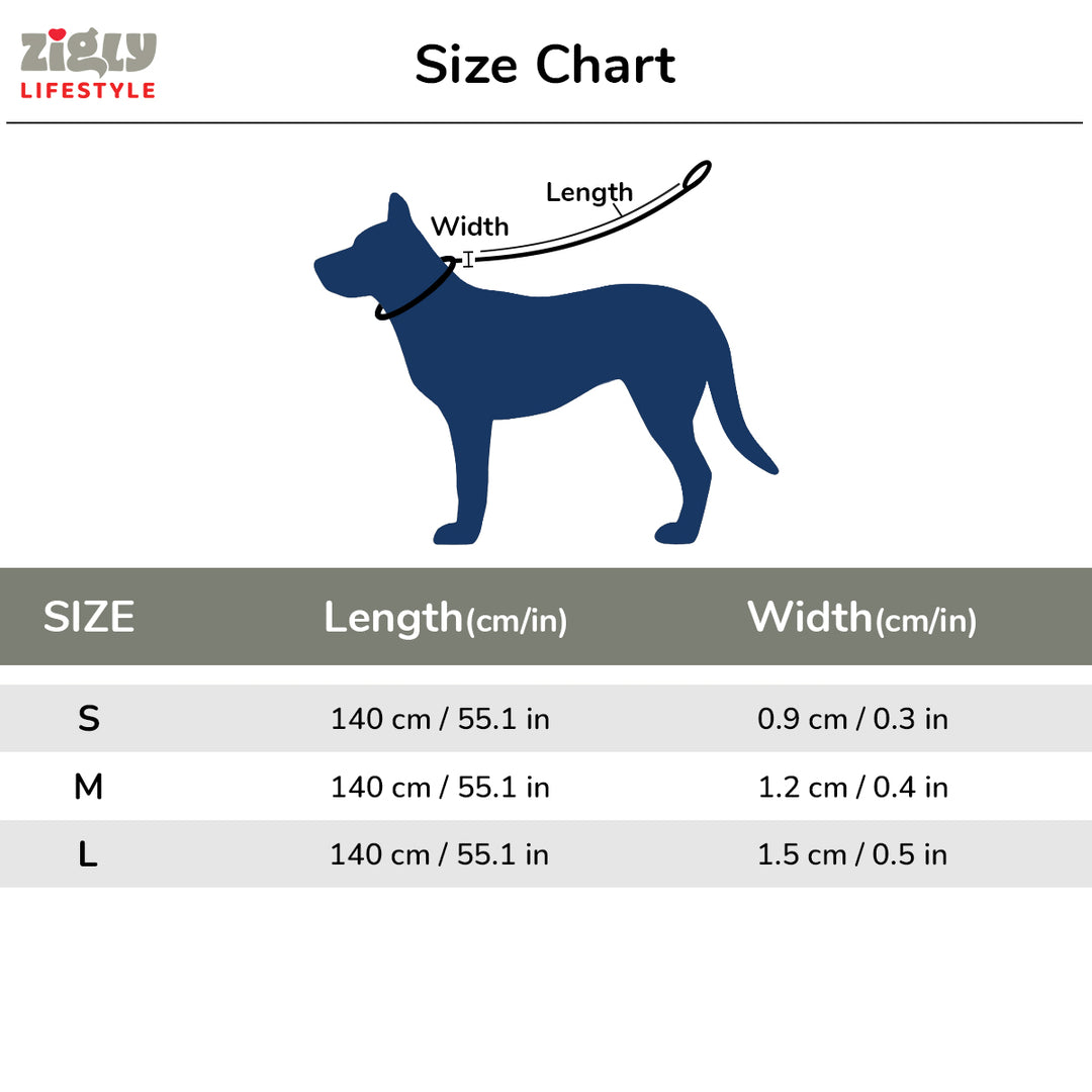 ZL Reflective Rope Dog Leash - Red 