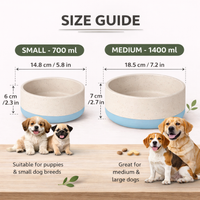 ZL Rice Husk Dog Bowl – Blue