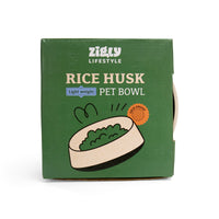 ZL Rice Husk Dog Bowl – Green