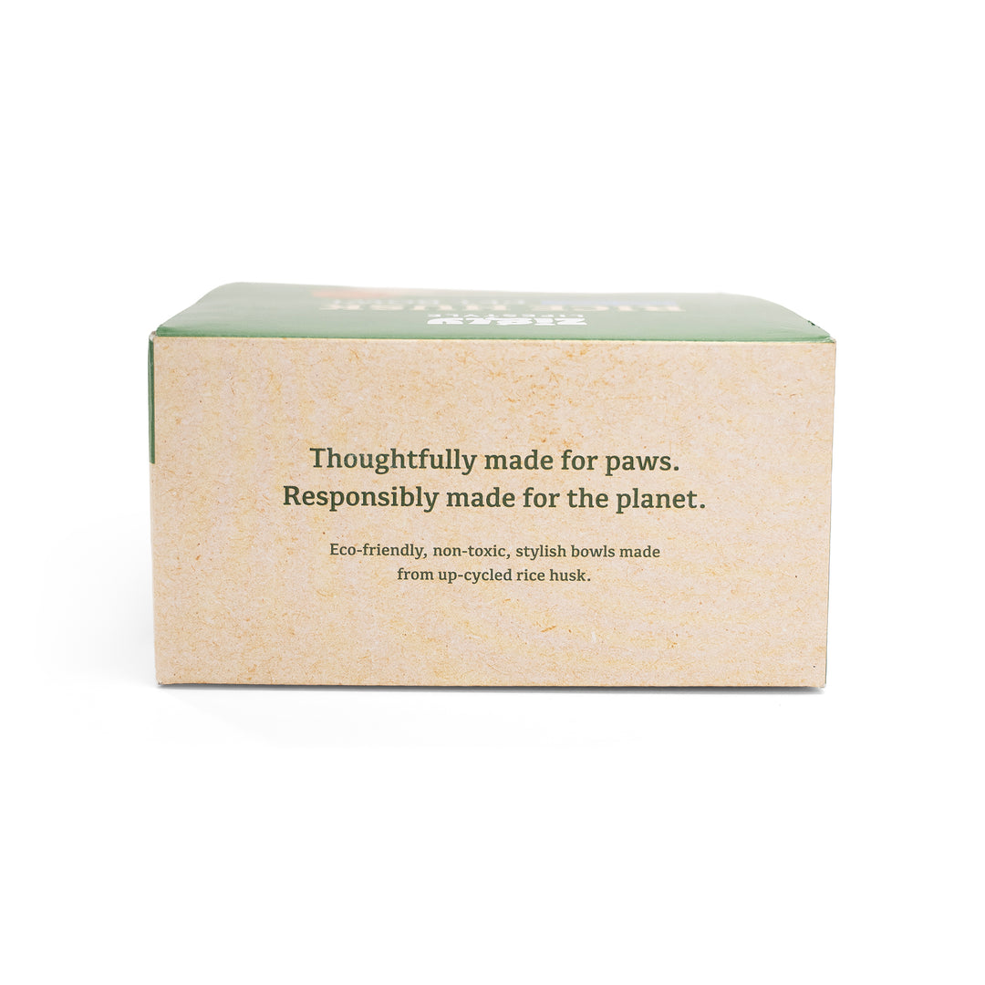 ZL Rice Husk Dog Bowl – Green